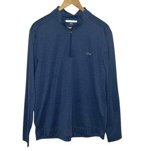 Greg Norman Blue Long Sleeve Active Shirt Top 1/4 Zip Men's SZ M Athletic Stretc